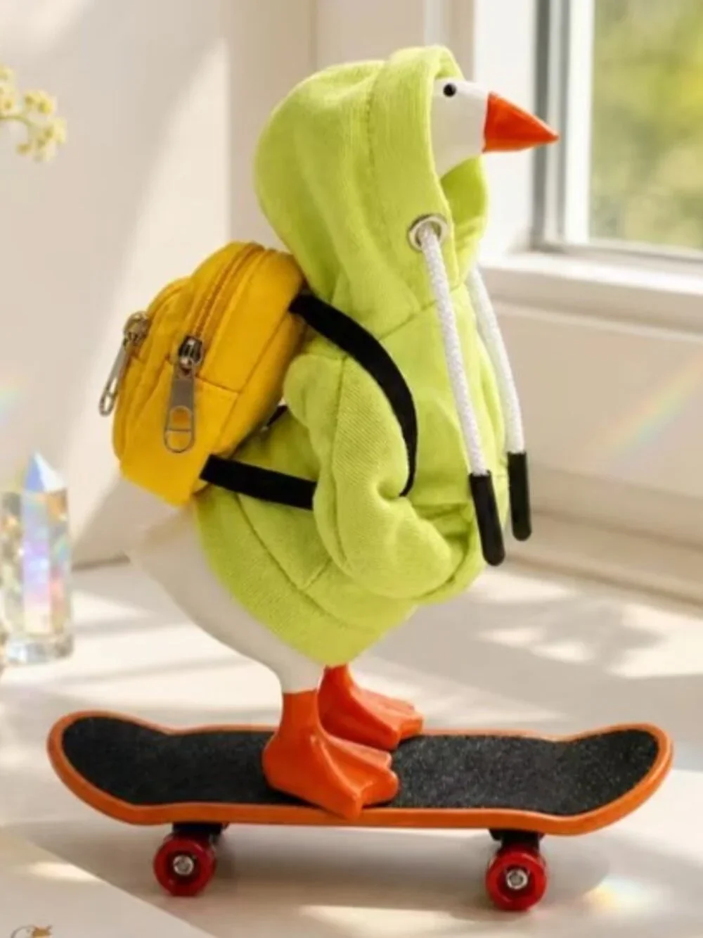 New Goose or Duck with Hoodie, Backpack, and Skateboard
